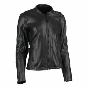 Throttle Body Leather Jacket Black Womens - XS