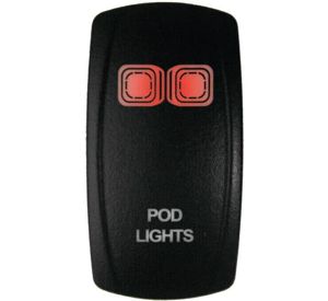 DragonFire Racing Lighted Switch On/Off Red