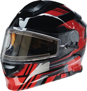 Z1R Solaris First Tracks Modular Snow Electric Helmet M Red - Modular snow helmet with electric shield