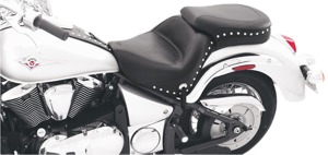 Touring Concho Studded Vinyl 2-Up Seat - Black - For VN900 Vulcan Cla/Cus