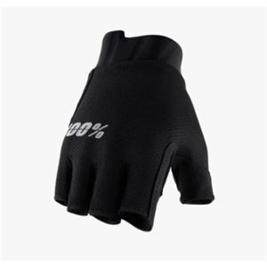 100% Women's Exceeda Gel Short Finger Gloves - Black