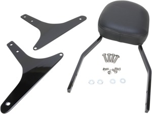 Standard Square 17" Sissy Bar - Black - For 06-17 Harley Softail