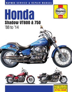 Shop Repair & Service Manual - Soft Cover - For 88-14 Honda Honda VT600 & 750 Shadows