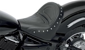 Renegade Deluxe Studded Solo Seat Black Gel Low - For 99-11 Yamaha XVS1100 V-Star Classic