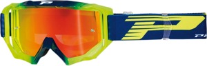 3200 Navy / Yellow Venom OTG Goggles - Orange Dual Mirrored Lens