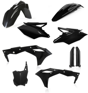 Full Plastic Kit - Black - For 18-20 Kawasaki KX250F