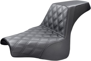 Step-Up Diamond 2-Up Seat - Black - For 18-20 Harley FXFB/S