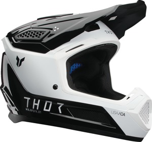 Thor Fleet Storm Helmet 2XL Black/White - Off-road MX helmet, size 2XL, black/white