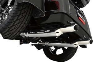 Deluxe Dual Chrome Slip On Exhaust - For 09-16 Harley Trike