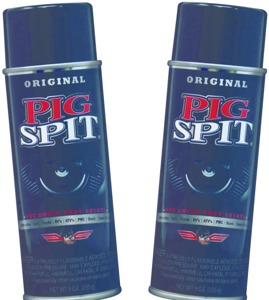 Pig Spit Original Cleaner - 2 Pack of 9 Oz Aerosol - Engine & Rubber Cleaner