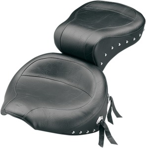 Chrome Studded Wide Touring Seat - Wd Studded Tring-Softail 84-99