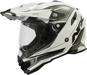 FX-41DS Range Full Face Dual-Sport Helmet Matte White Large