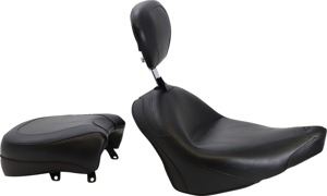 Wide Vintage Standard Touring Two-Piece w/Driver Backrest for Victory - Vintage Seat W/Driver Bkrest