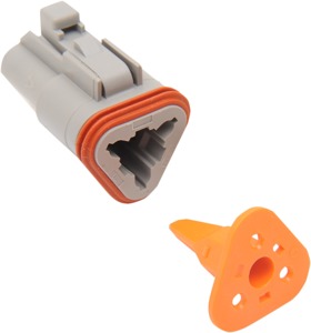 3 Wire Deutsch Connectors - 3 Wire Deutsch Plug Gry