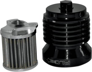 FLO Reusable Stainless Steel Spin On Black Oil Filter