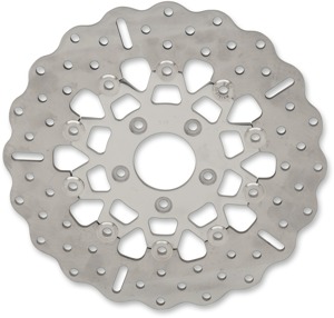 Polished Wide Band Contour Front Rotor 292mm