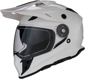 Range Full Face Dual-Sport Helmet Gloss White Large