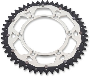 520 49T Silver Dual Metal Rear Sprocket - For Yamaha WR YZ IT TTR