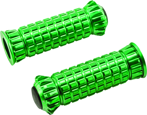 Hi-Tech Fighter Footpegs Green - For Use w/ Puig Footpeg Adapters