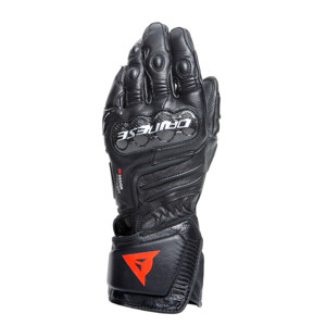 Dainese Carbon 4 Long Leather Gloves Black - Medium - Protective leather gloves with carbon knuckles