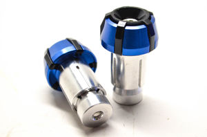 BikeMaster Anti-Vibration Bar Ends - Black/Blue