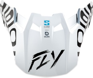 Fly Racing Formula S Carbon Abyss Visor White/Black MD/LG - Replacement visor for Fly Racing Formula S Carbon Abyss