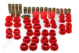 Red Rear Control Arm Bushing Set - For 02-09 350Z / 03-07 Infiniti G35 Coupe