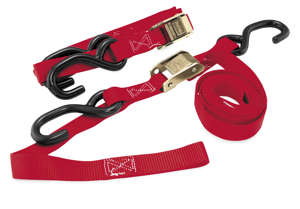 Integrated Tie Downs - Pair - 1" x 72" Integrated Soft Hook - Red