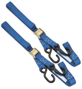 Integrated Tie Downs - Pair - 1-1/2" x 84" Integrate Soft Hook - Blue