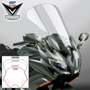 Vstream Touring Windscreen Clear - For 13-23 Yamaha FJR1300