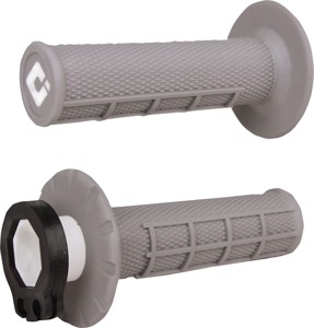 Soft Compound MX V2 Lock On MX Grips System - Half Waffle, Gray