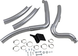 Big Radius 2-into-2 Chrome Full Exhaust - For 91-05 Harley FXD