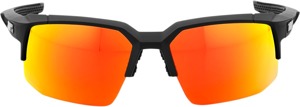 Speedcoupe Sunglasses Black w/ Orange/Red Mirror Dual Lens