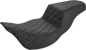 Step-Up Lattice 2-Up Extended Reach Seat - Black - Harley Touring