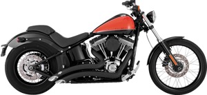 Vance & Hines HD Softail 86-17 Big Radius 2-2 Black PCX Full System Exhaust