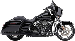 Black 3" Slip-On Mufflers with Slashcut Tips - 3" Slip-Ons W/Tips Blk