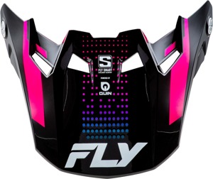 Fly Racing Formula S Visor Black Carbon/Blue/Pink M/L - Replacement visor for Formula S helmet