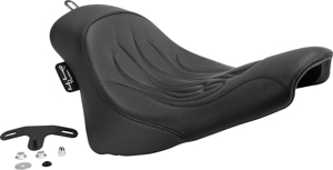 Buttcrack Flame Solo Seat Very Low&Back - For 08-17 Harley FLSTC Softail