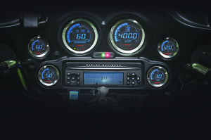 Digital Harley Gauge Cluster Silver