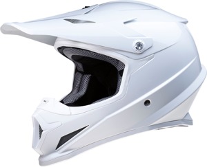 Rise Solid Full Face Offroad Helmet Gloss White Small