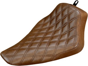 Renegade Lattice Stitched Solo Seat Brown Gel - For 12-17 FLS Slim