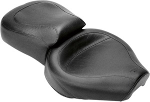 Smooth Vinyl 2-Up Seat - Black - For 86-03 Harley XL