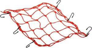 15" x 15" Super Bungee Cargo Net - Red - Genuine EMGO 6 Hook Tiedown