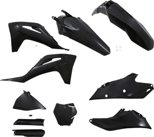 Full Plastic Kit - Black Metal - For 21-23 GasGas MC125/250F/450F/ EX300/250F/350F/450F