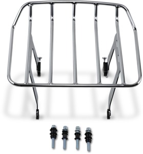 BA Racks for Harley-Davidson - Bar Detachable Solo Rack Chr