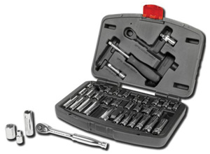 Performance Tool 36PC 1/4" DR Mechanic's Set - 36-piece 1/4" drive mechanic's tool set