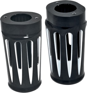 Black Deep Cut Fork Boots - Fits 86-16 H-D Touring Models