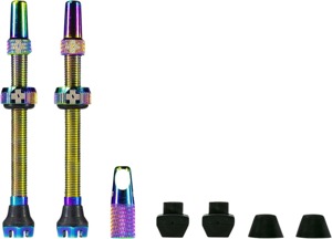 Iridescent 44mm Tubeless V2 Presta Valve Stems (Pair)