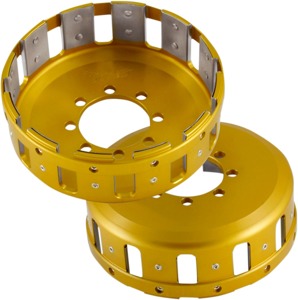 Gold Billet Clutch Basket - For Ducati 6 Speed Dry Clutch Models