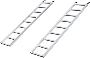 Aluminum Straight ATV Loading Ramps - 69" Long, 14.75" Wide - Pair - 1500 Lbs total capacity, weighs 17 lbs